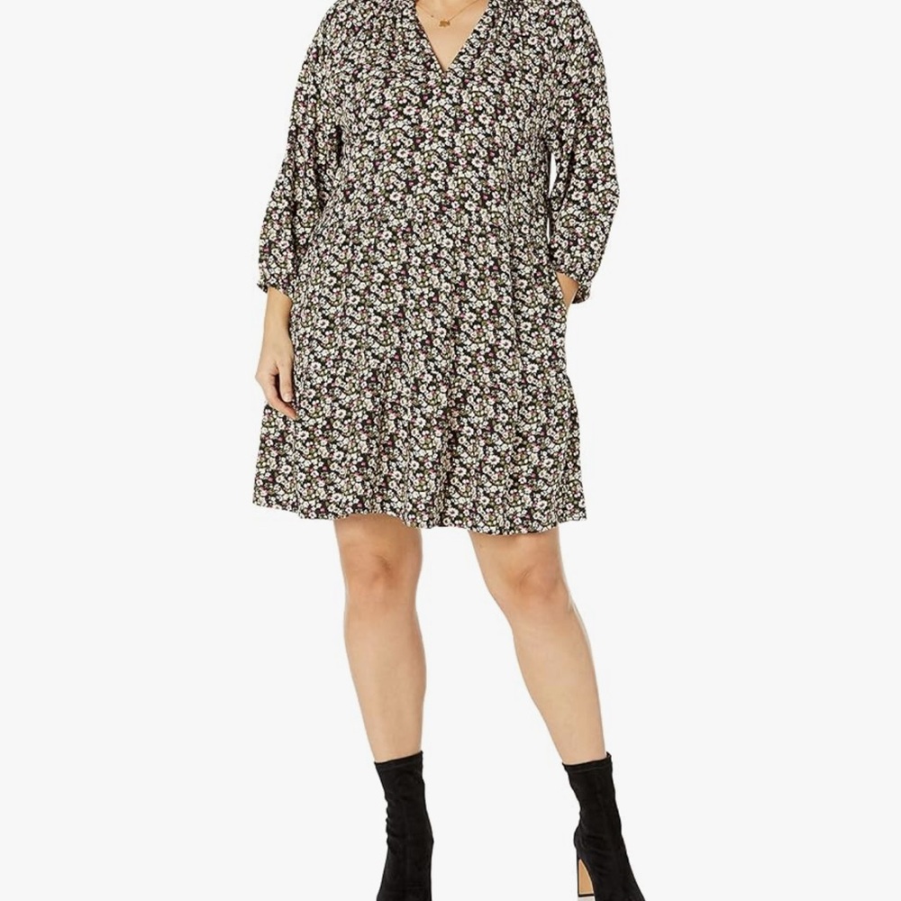 The Drop Caralynmirand Black Floral  Dress XXL